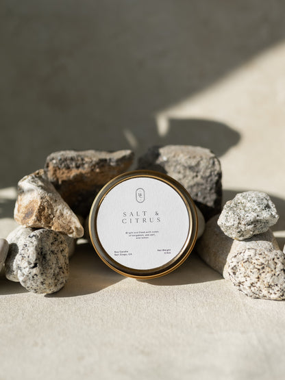 Salt &amp; Citrus Travel Candle